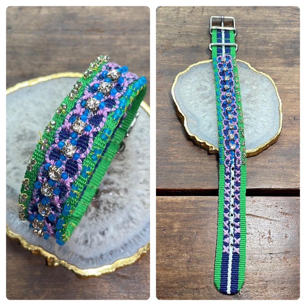 BRIGHT Handmade Multicolor & Material Bracelet / Wristband—Adjustable